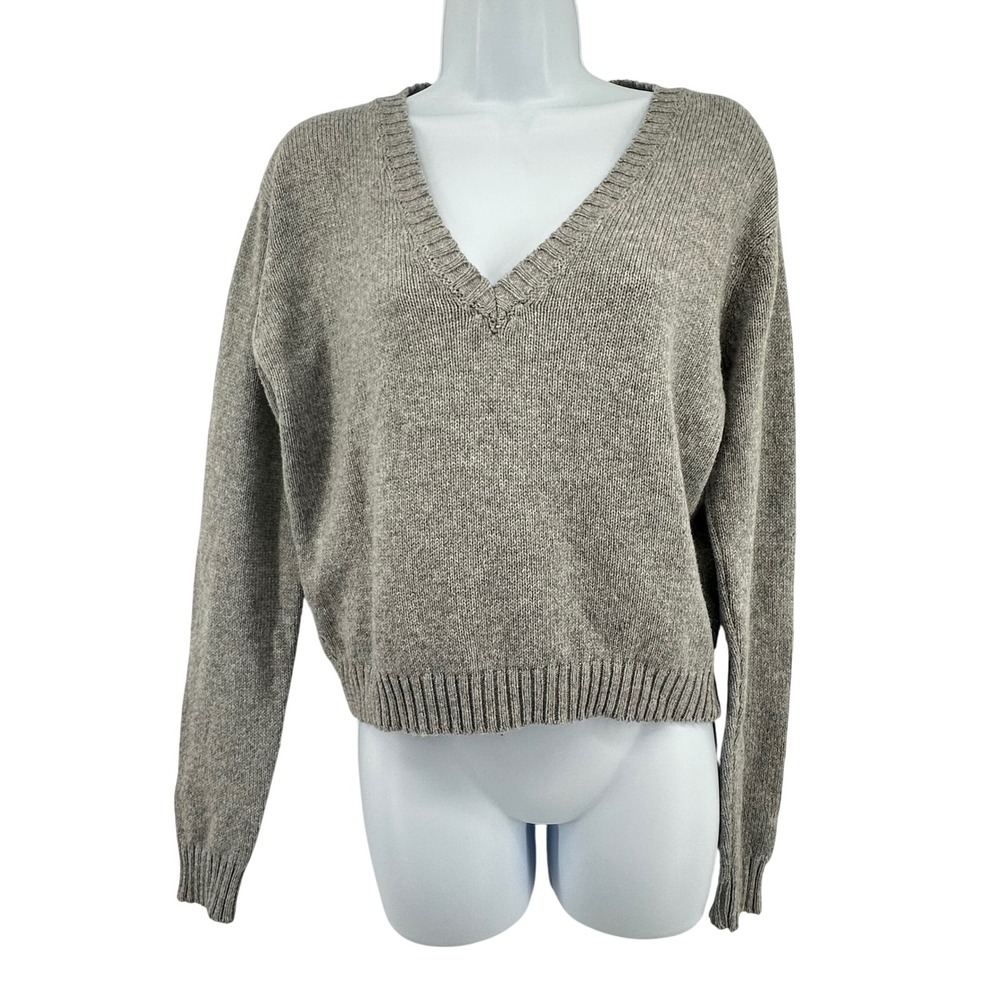 Brandy Melville Sweater Wool Blend Charcoal Gray Made In Italy One Size Womens
